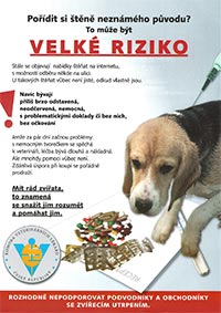 Pořízení štěněte neznámého původu - VELKÉ RIZIKO